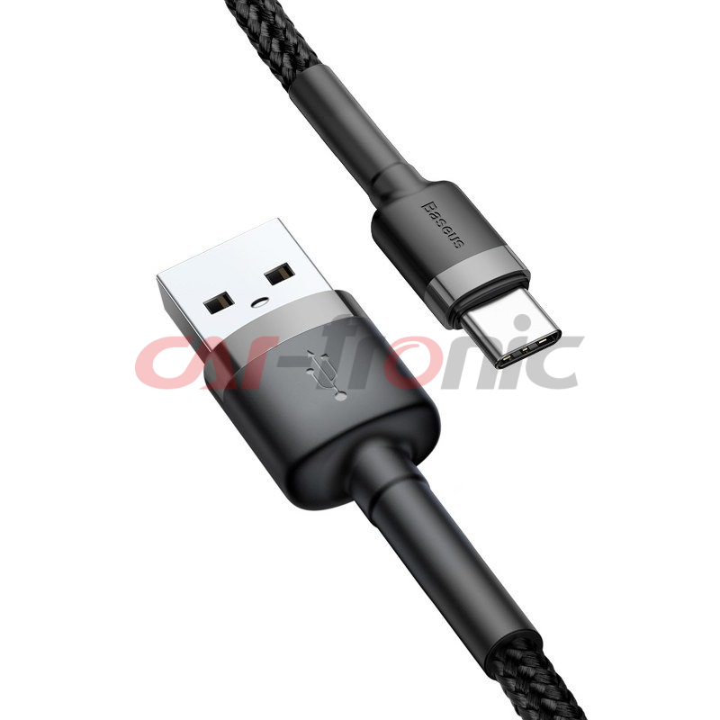 Kabel USB na USB-C Baseus Cafule 2A 3m szaro-czarny