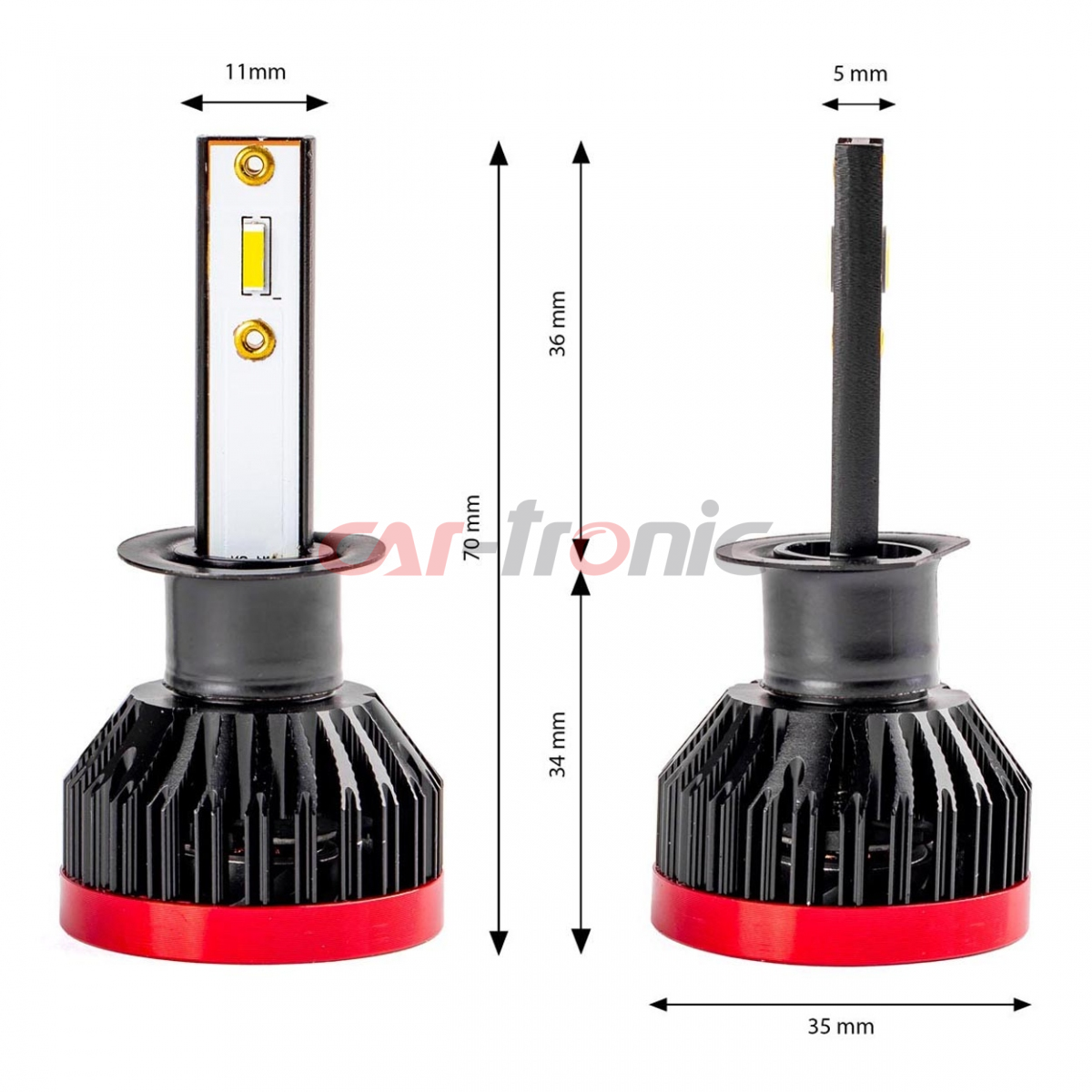 Żarówki samochodowe LED seria BF H1 6000K Canbus AMIO-02240