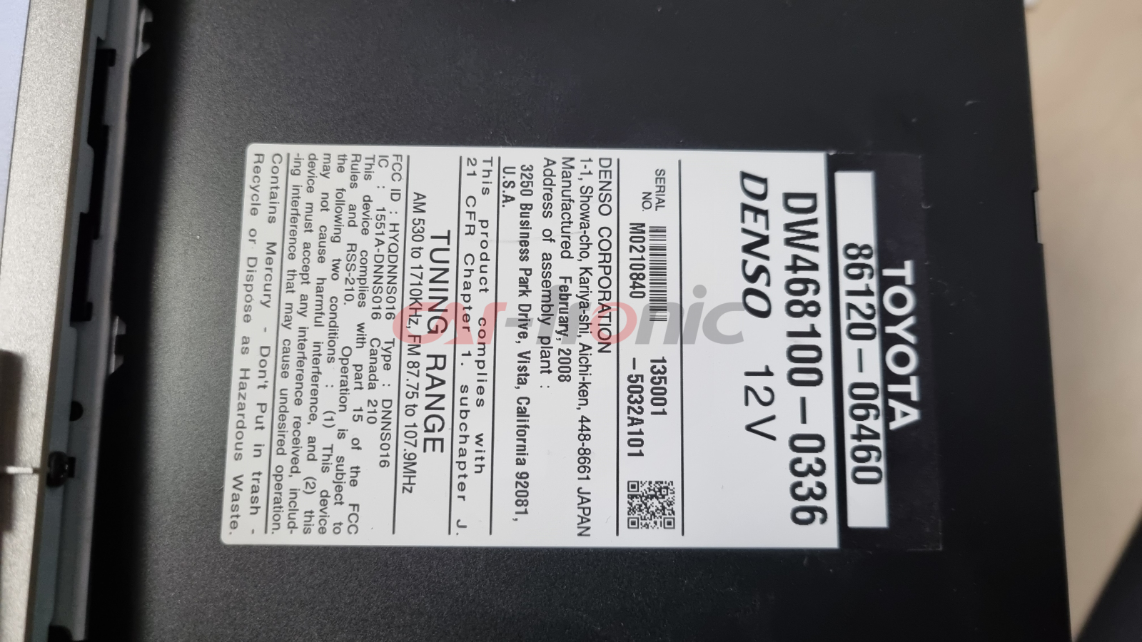 Adapter do sterowania z kierownicy Toyota Sienna, FJ-Cruiser, Corolla 2003 -> z system JBL CTSTY016.2