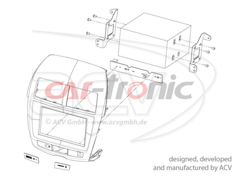 Ramka radiowa 2 DIN Mitsubishi ASX 2010 - 2014 (Europe)