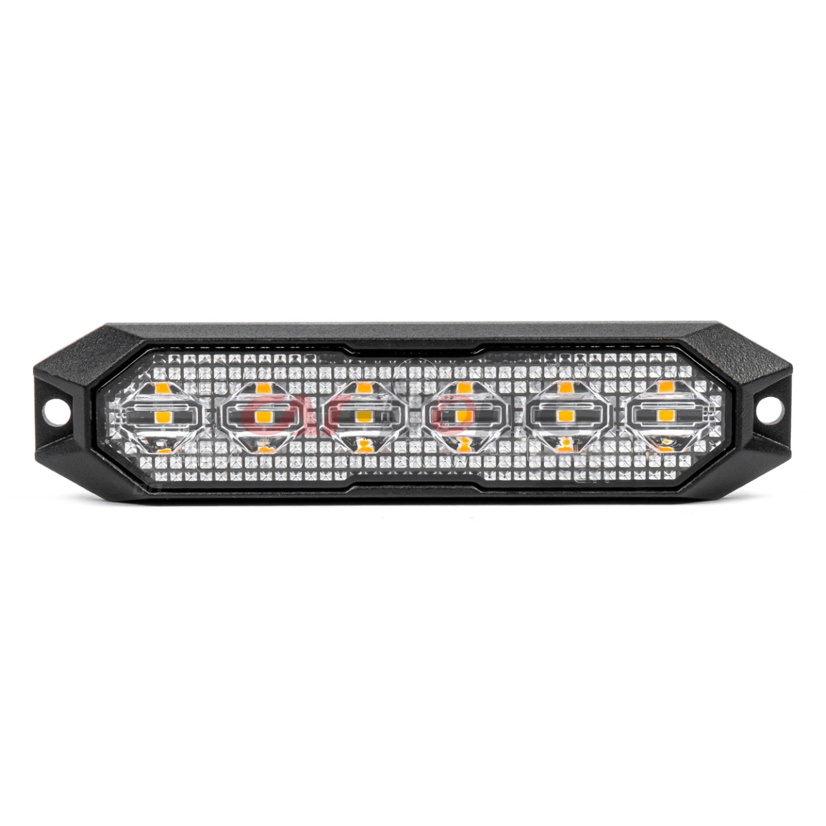 Lampa błyskowa ostrzegawcza płaska 6x3W LED R65 R10 12V 24V AMIO-03930