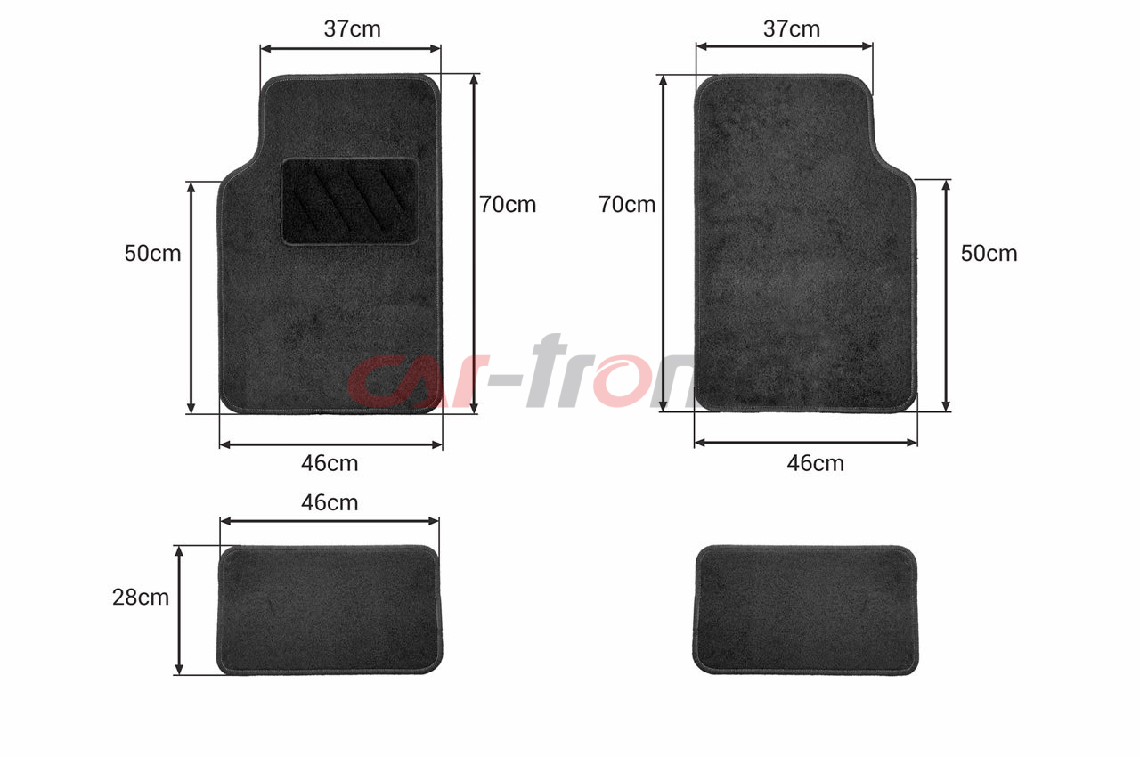 Dywaniki samochodowe tekstylne uniwersalne TEX-2 AMIO-02128