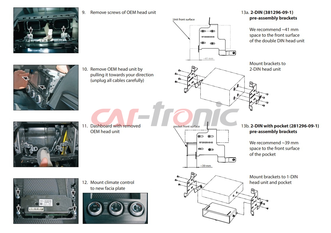 Ramka radiowa 2 DIN Subaru Forester 15->, Impreza 15->, XV 15->