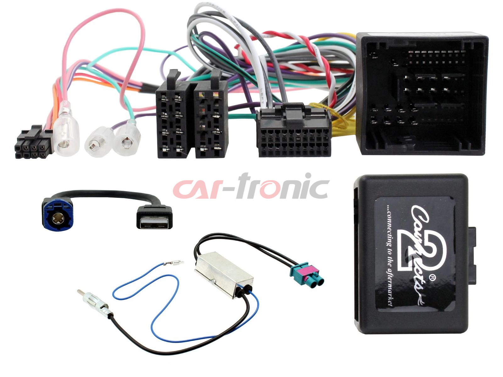 Adapter do sterowania z kierownicy Citroen Dispatch, Spacetourer 2016-> Jumpy 2017 ->  CTSCT012.2 Ekran dotykowy + tylne czujniki parkowania. CTSCT012.2