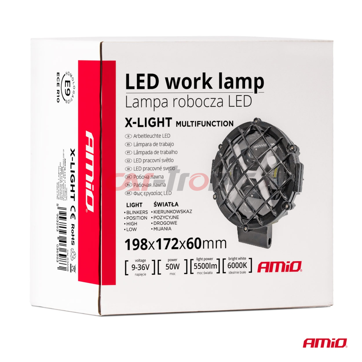 Lampa robocza LED X-LIGHT dodatkowa ozdobna 12V 24V AMIO-03698