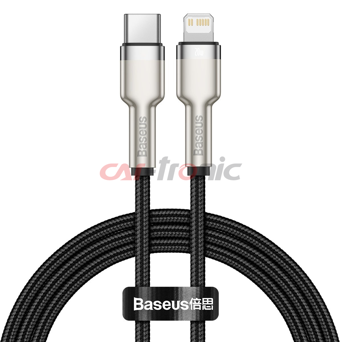 Kabel USB-C na Lightning Baseus Cafule, PD, 20W, 1m czarny