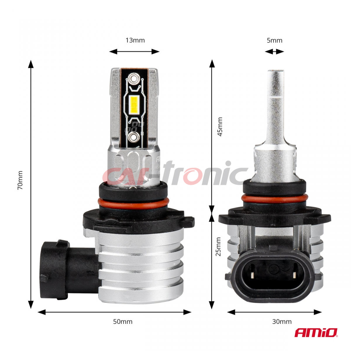 Żarówki samochodowe LED seria H-mini HB3 9005/HIR1 9011/H10 6500K Canbus AMIO-03334