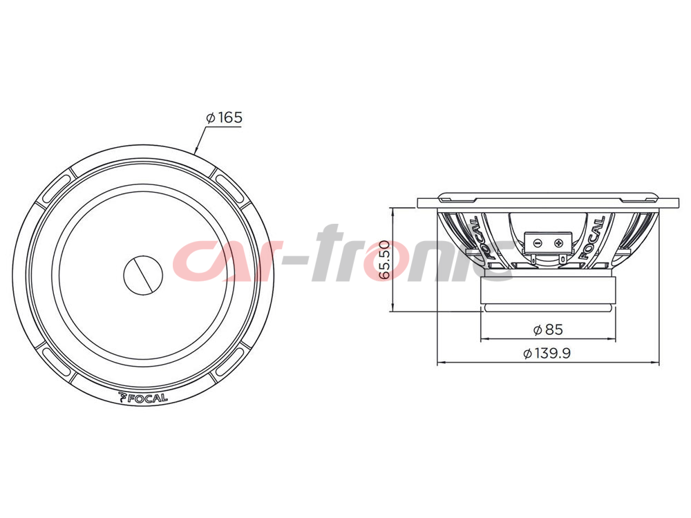 Głośniki samochodowe Focal PS 165 V1 LE 165 cm 80 W RMS