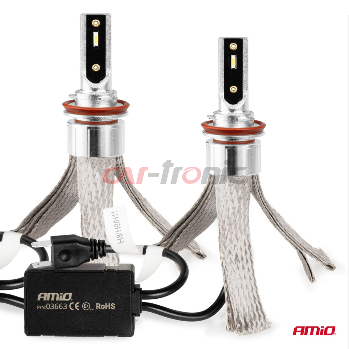 Żarówki samochodowe LED FLEX+ H8 H9 H11 H16 12V 24V 6000K Canbus AMIO-03663