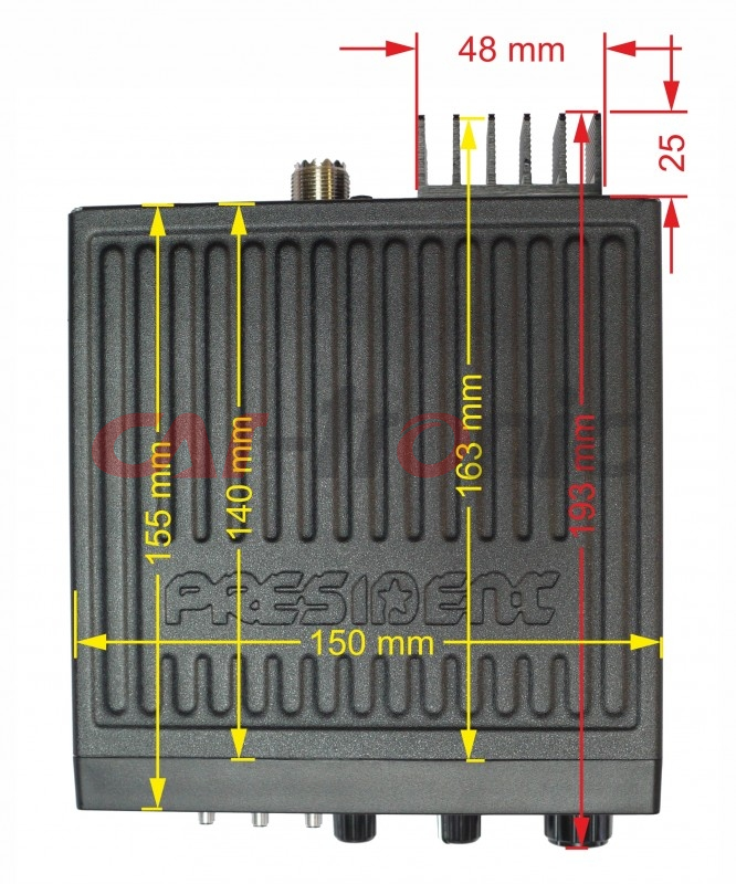 CB Radio President TAYLOR IV DM 12V/24V mikrofon DIGIMIKE z redukcją szumów