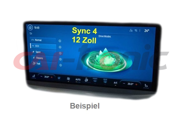 Adapter kamery cofania Ford Sync 4 z monitorem 12 cala, 13,2 cala.