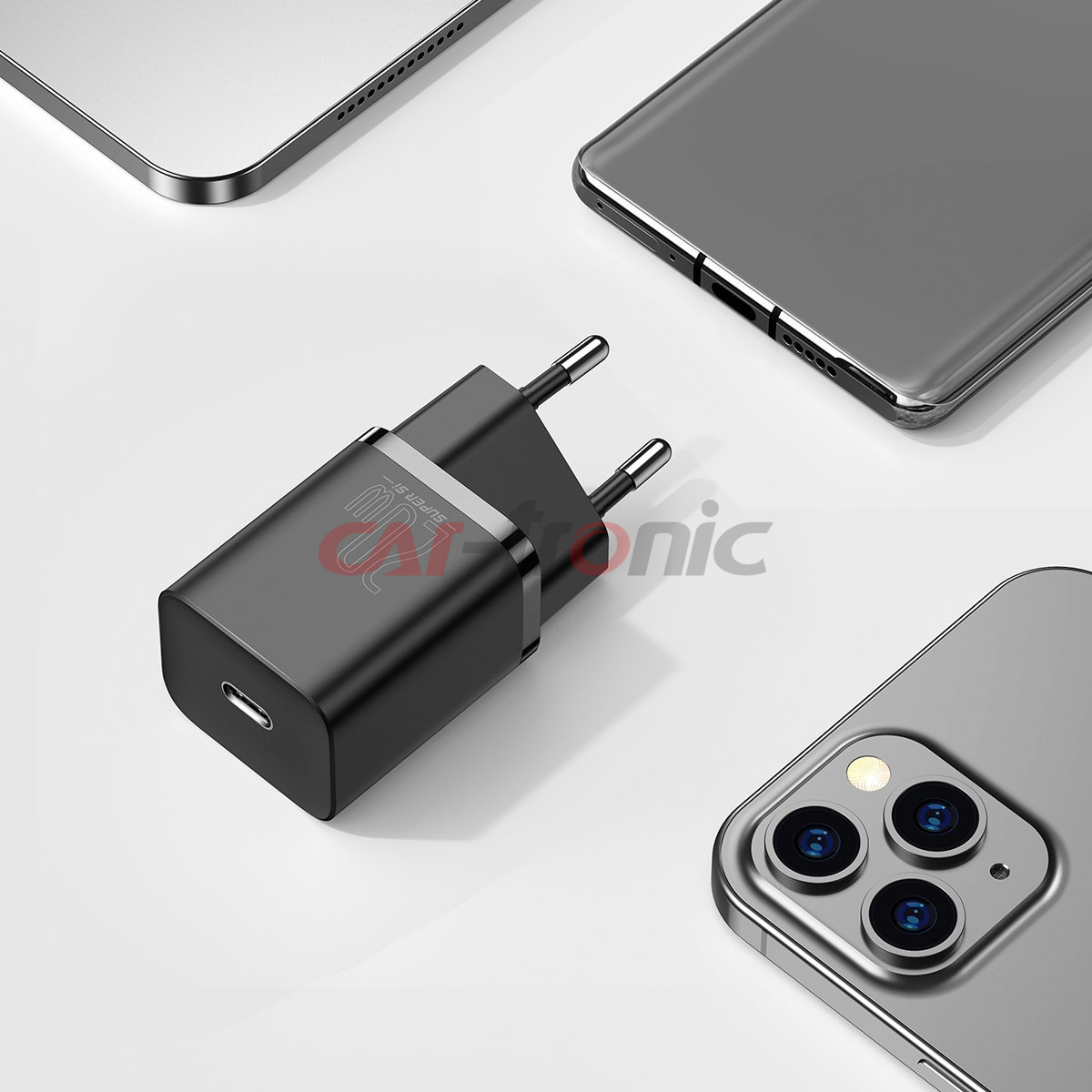 Ładowarka sieciowa USB-C Baseus Super Si Quick Charger 1C 20W z przewodem Lightning 100 cm czarna