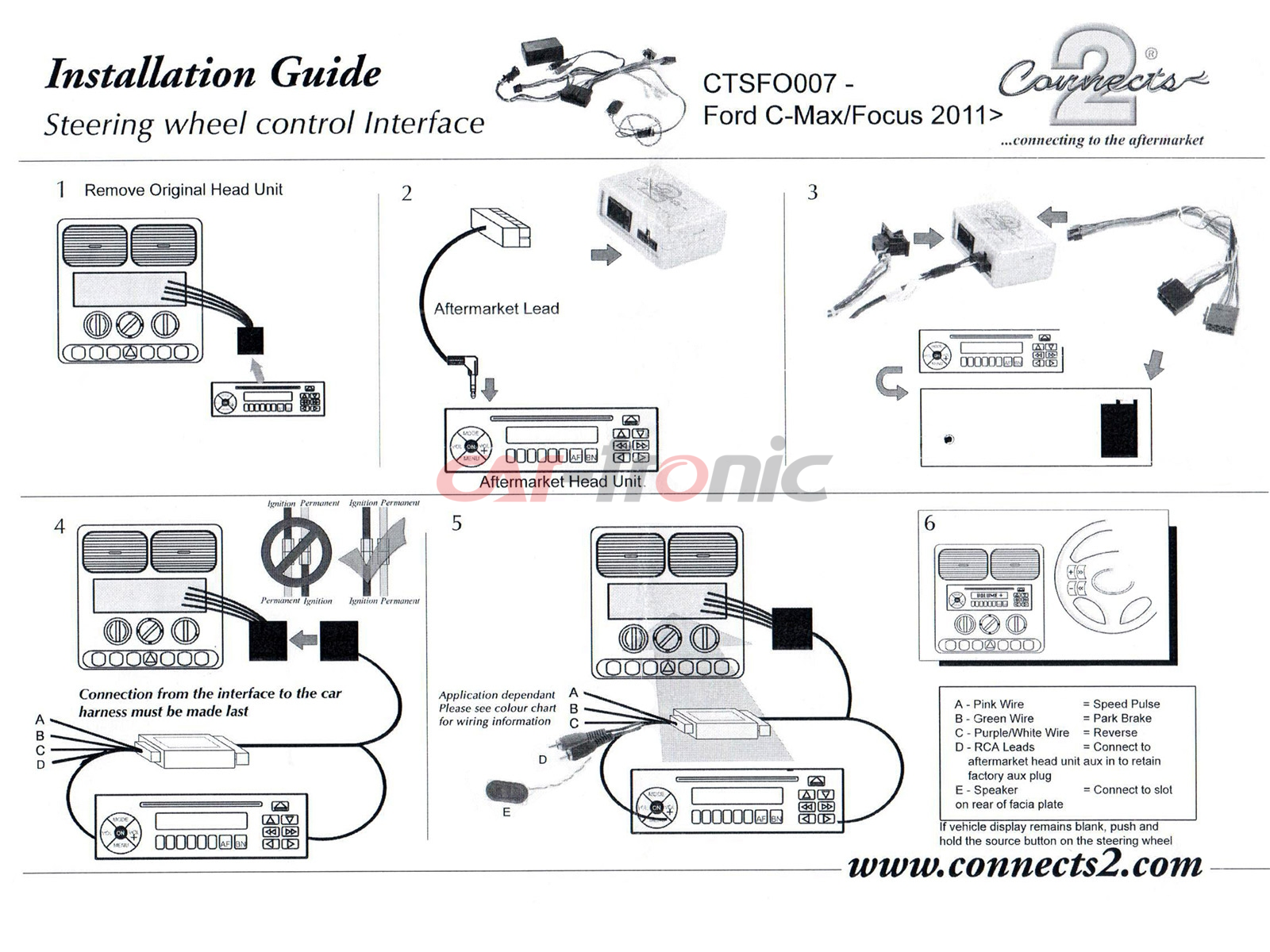 Adapter do kierownicy Ford C-MAX 2011->; Focus 2011->; Transit 2013->