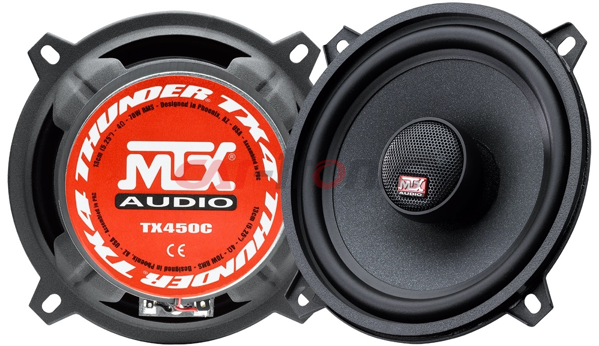 Głośniki samochodowe 2 - drożne współosiowe MTX AUDIO TX450C, 4 Ohm, 70W RMS, 130 mm