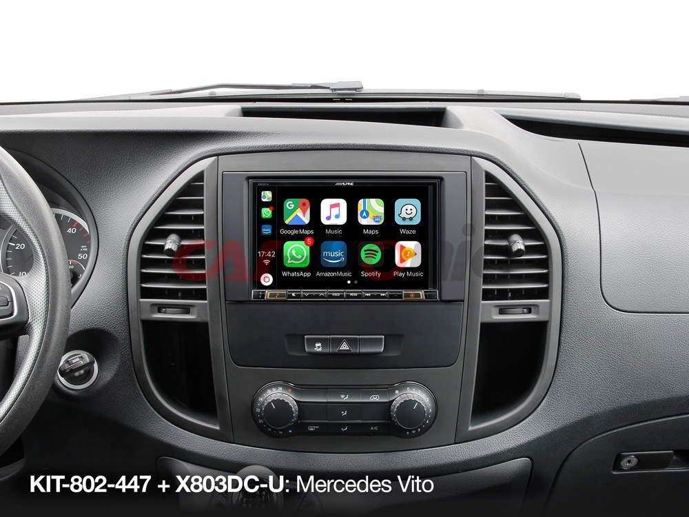 Stacja multimedialna Alpine X803DC-U, nawigacja CarPlay, Android Auto, 8 calowy ekran dotykowy