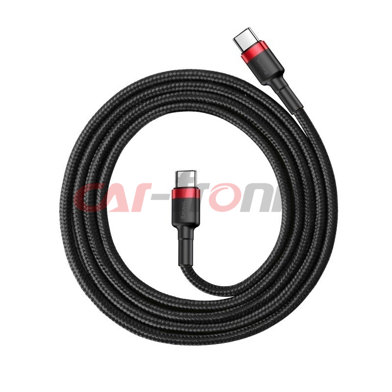 Kabel USB-C na USB-C PD Baseus Cafule PD 2.0 QC 3.0 60W 2m czarno-czerwony