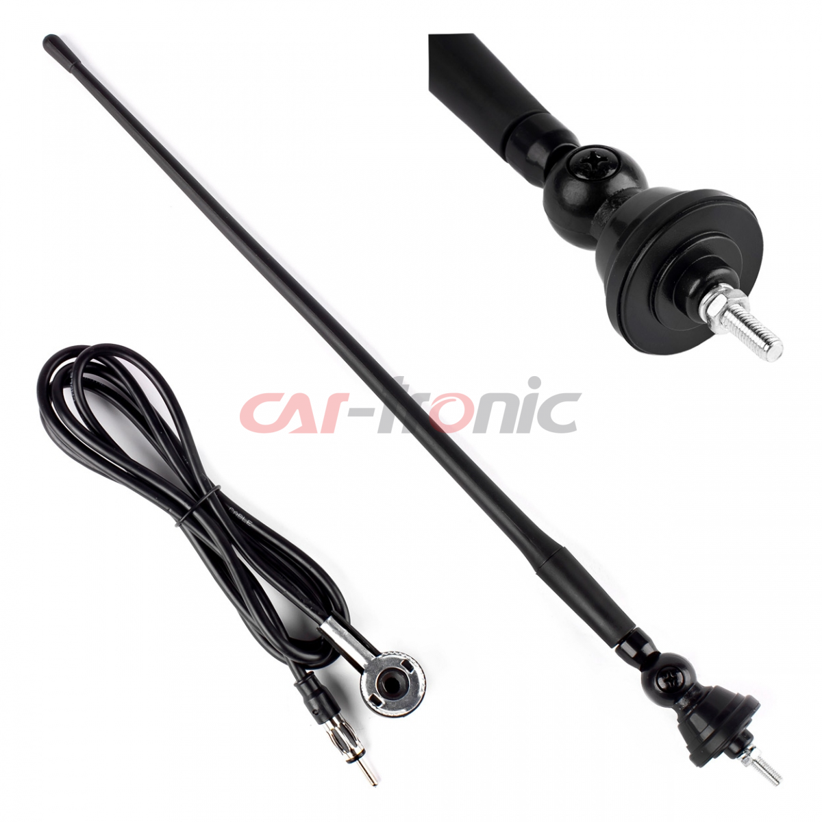 Antena samochodowa 34 cm 5 mm adapter ANT02 AMIO-01049