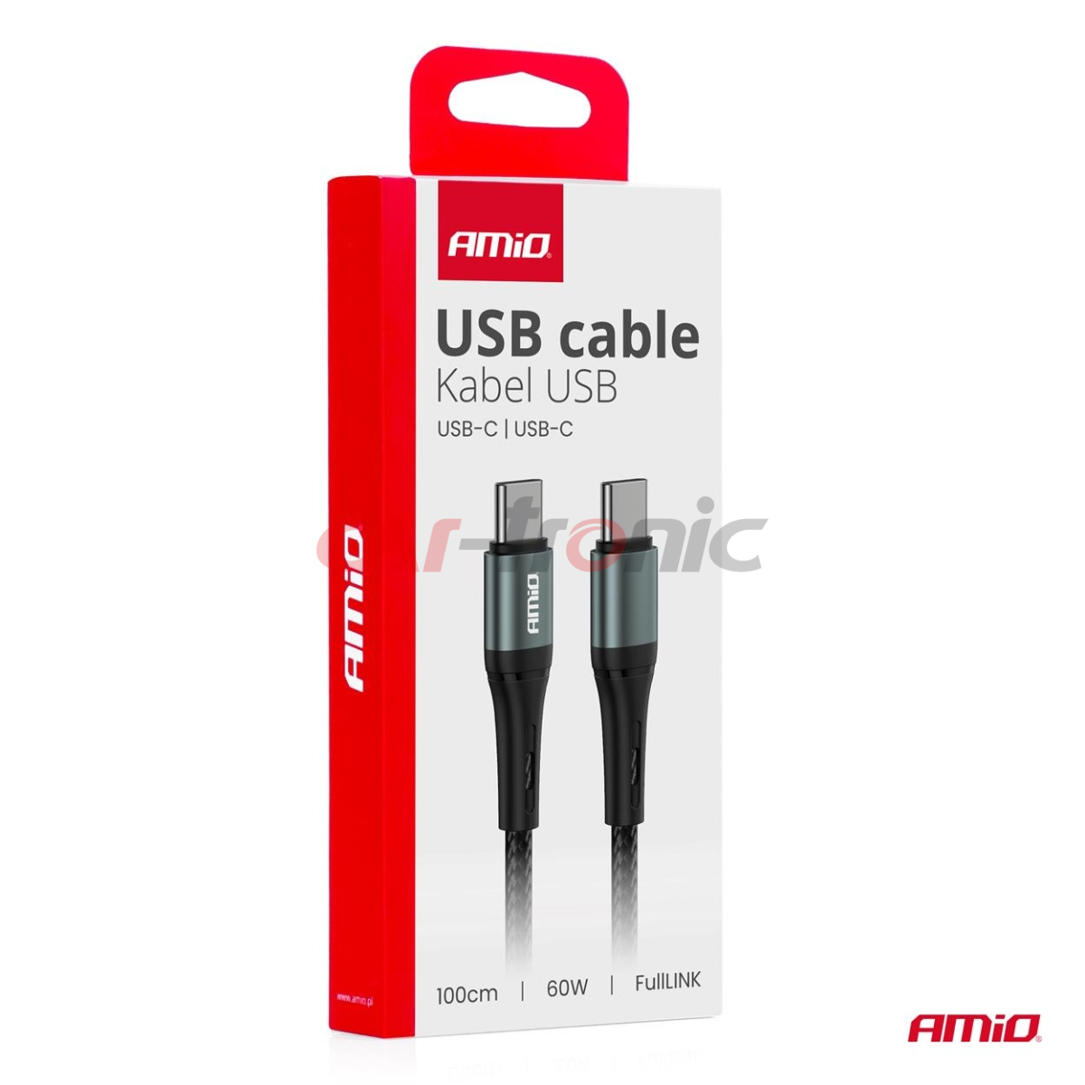 Kabel do ładowania USB-C - USB-C 60W 100cm FullLINK AMIO-03914