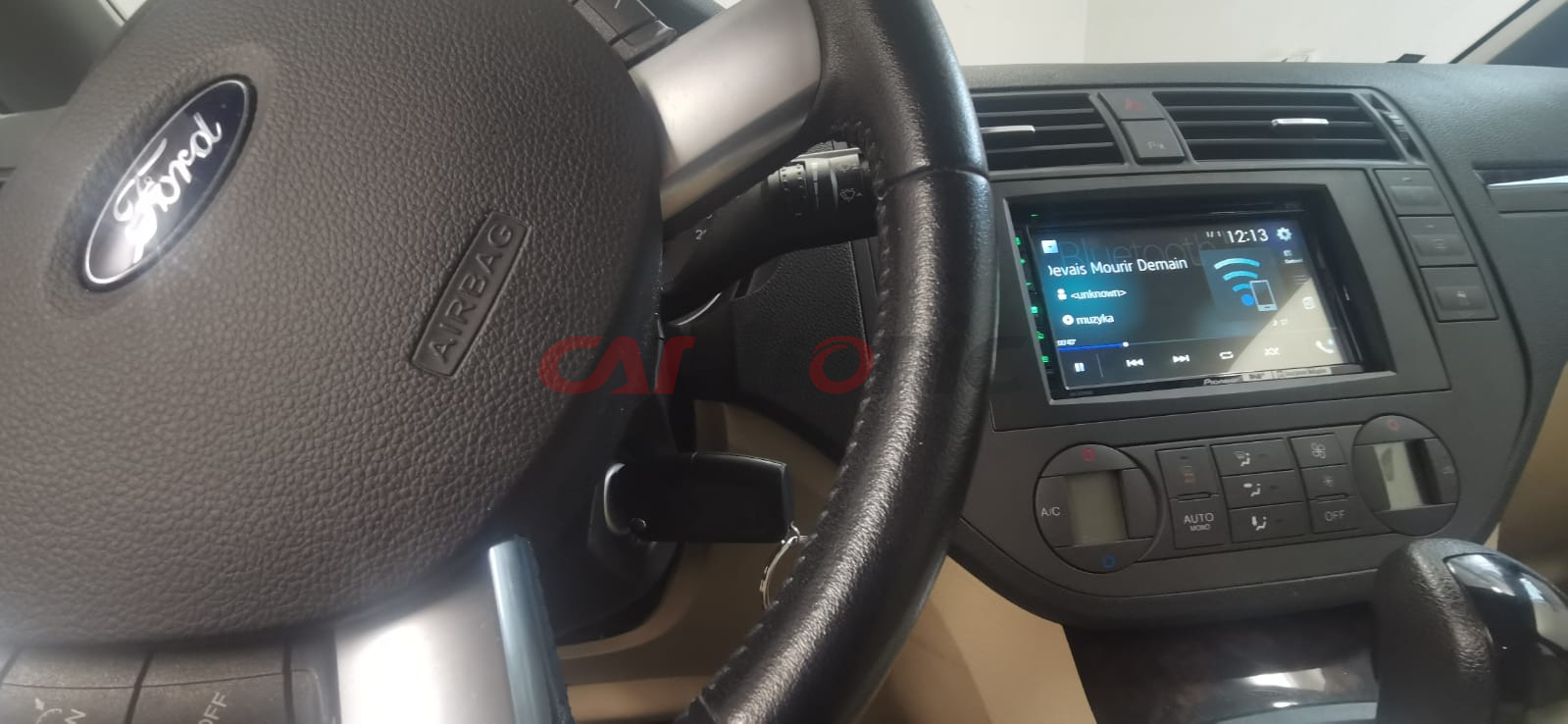 Ramka radiowa 2 DIN zestaw Ford Focus,C-Max 05-> antracyt