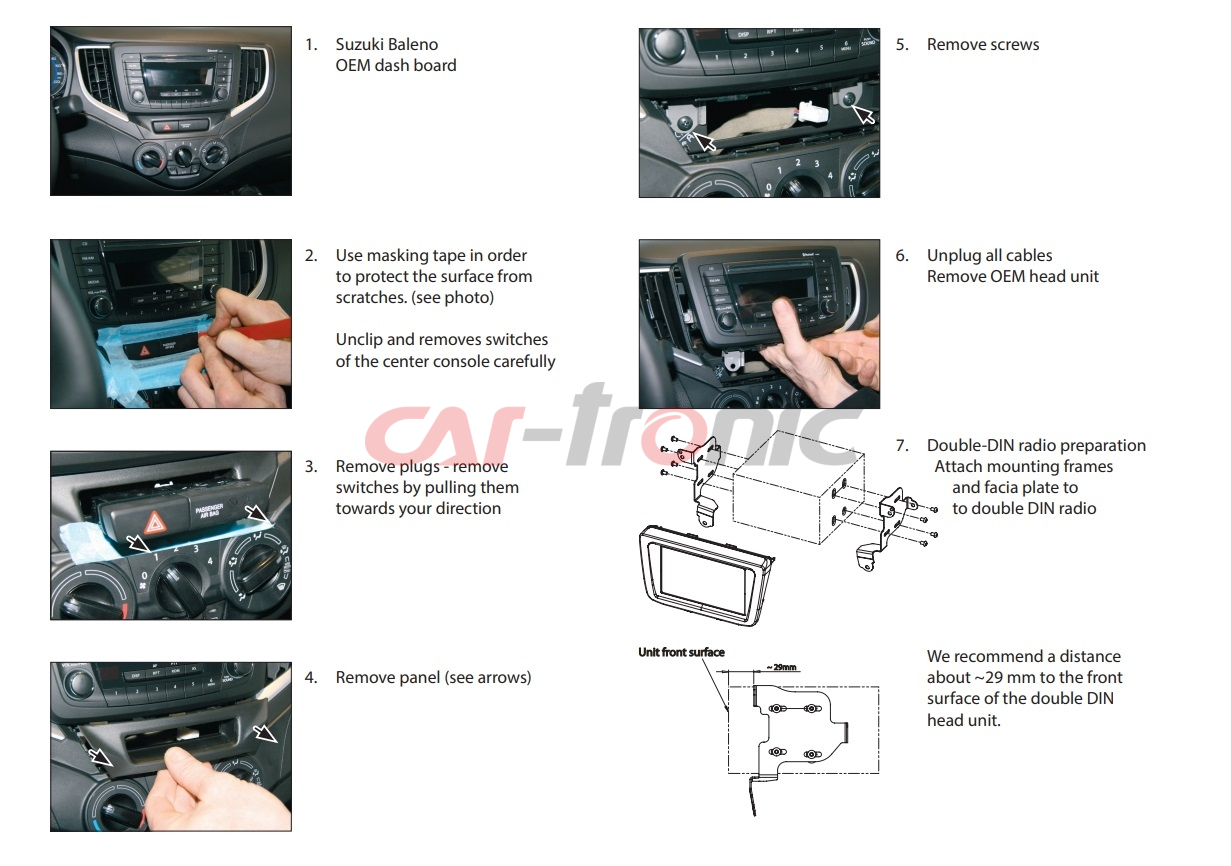 Ramka radiowa 2 DIN Suzuki Baleno (EW) 04/2016->