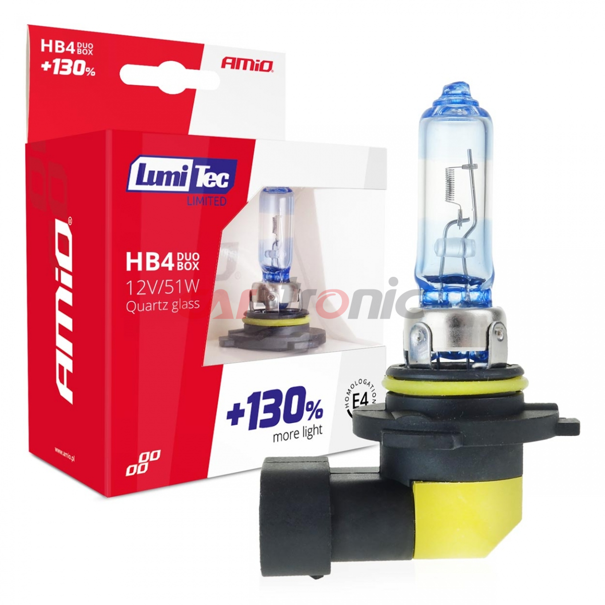 Żarówki halogenowe HB4 12V 51W LumiTec LIMITED +130% DUO AMIO-02104