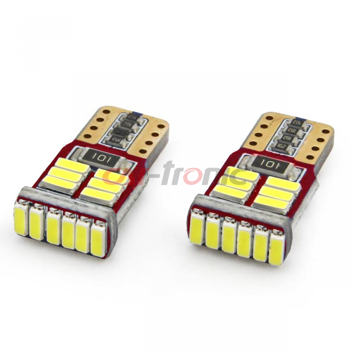 Żarówki LED CANBUS 18SMD 4014 T10e W5W White 12V AMIO-01286