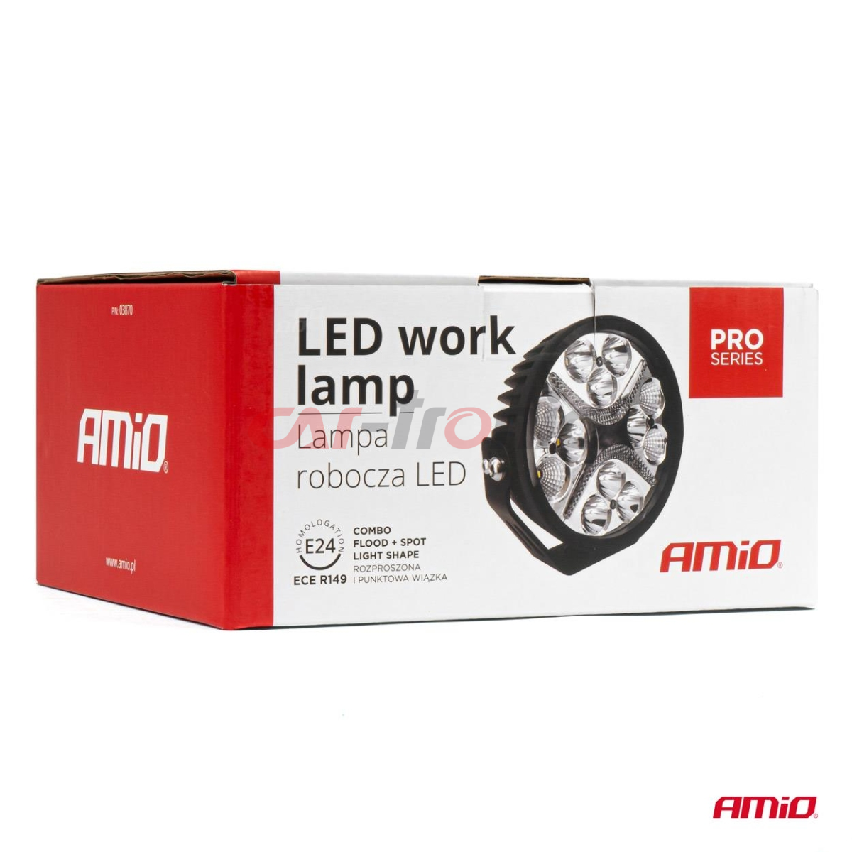 Lampa robocza drogowa LED PRO reflektor homologacja ECE R149 12V 24V AMIO-03870