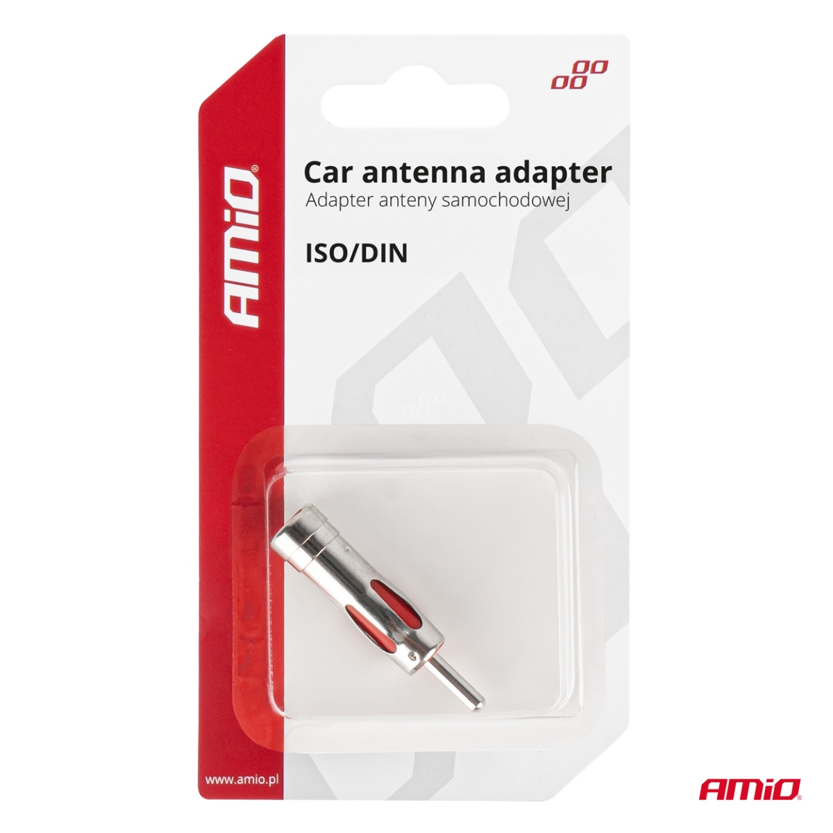 Antenneadapterreduktion ISO DIN-stik lige AMIO-03965