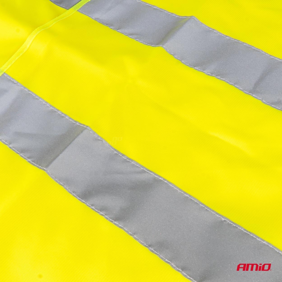 Gul refleks-advarselsvest XL med AMIO-03934 certifikat