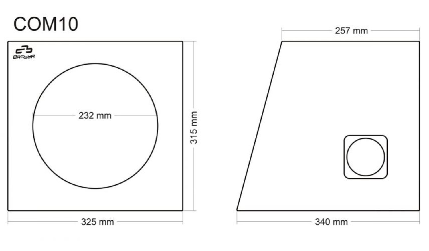Speaker enclosure 25cm/20l