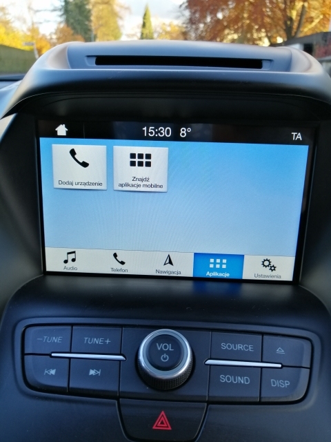 Interfejs kamery Ford Sony SYNC 3