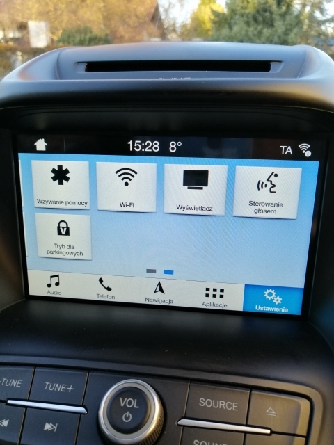 Interfejs kamery Ford Sony SYNC 3