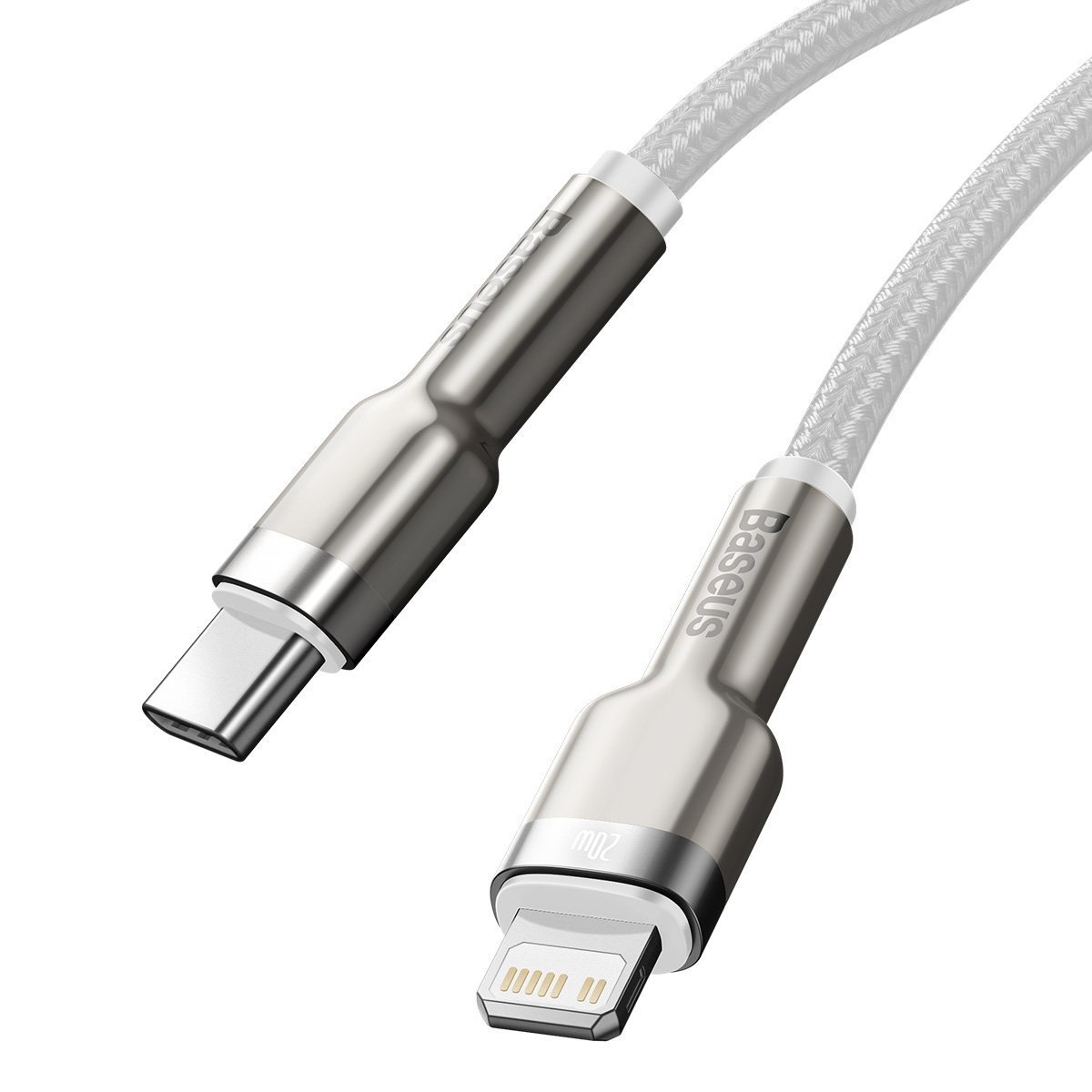 Kabel USB-C na Lightning Baseus Cafule, PD, 20W, 1m biały