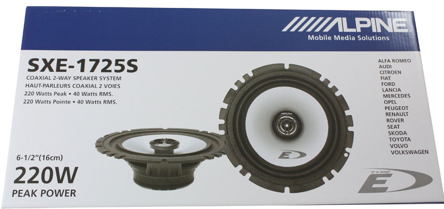 Głośniki samochodowe ALPINE SXE-1725S