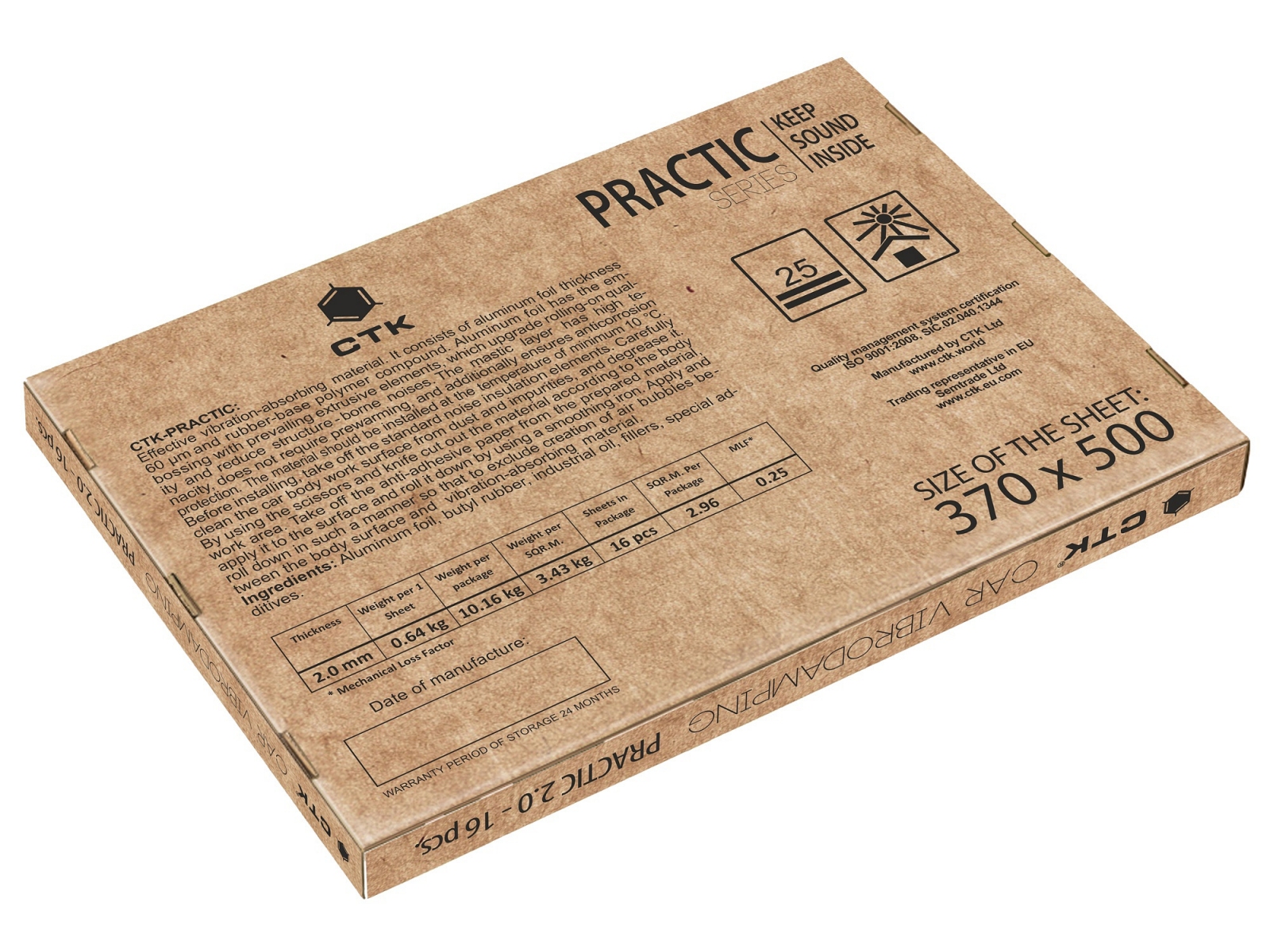 CTK Practic 2.0 Box - tlmiaca rohož, 16 ks/3 m2