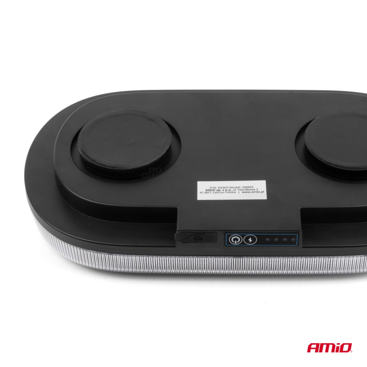 Fascio di segnalazione LED wireless con telecomando R65 R10 326x186x63 26W 12V 24V AMIO-04369