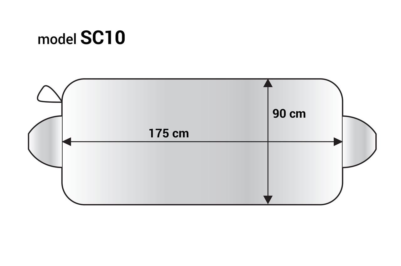 Osłona na szybę 175x90cm przeciwsłoneczna przeciwszronowa AMIO-01390