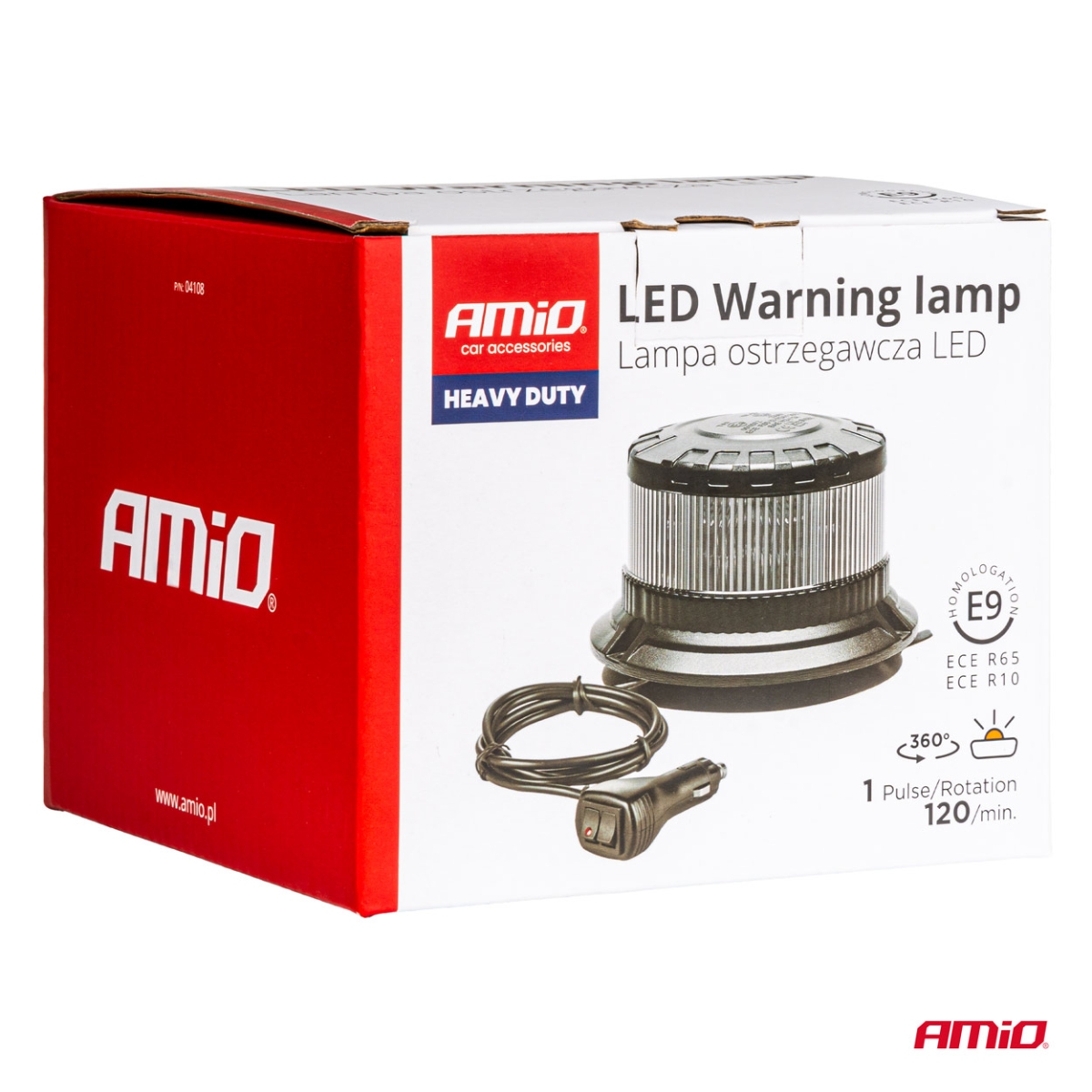 Lampada di segnalazione lampeggiante a LED W28M 12V 24V AMIO-04108