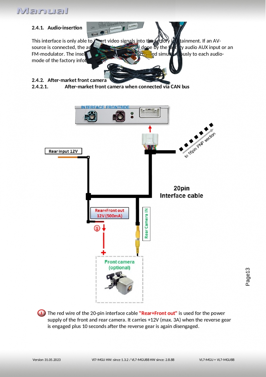 Adapteri BMW MGU:lle, HSD+2 peruutuskameralle