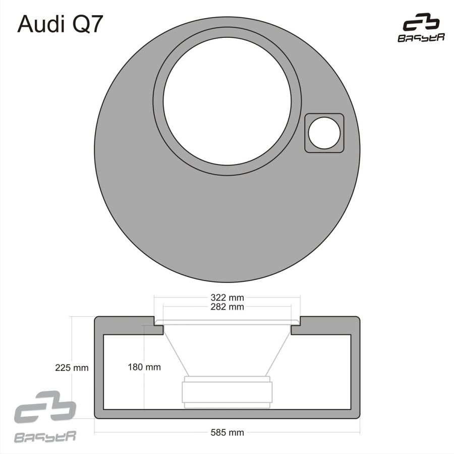 Audi Q7 subwoofer enclosure