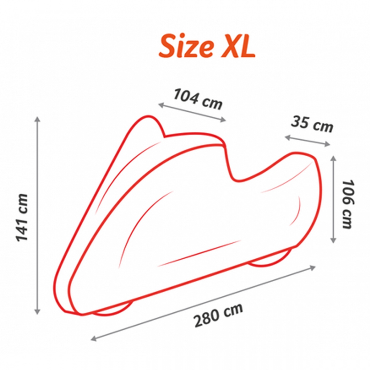 Suojapeite moottoripyörän pressulle XL PURE