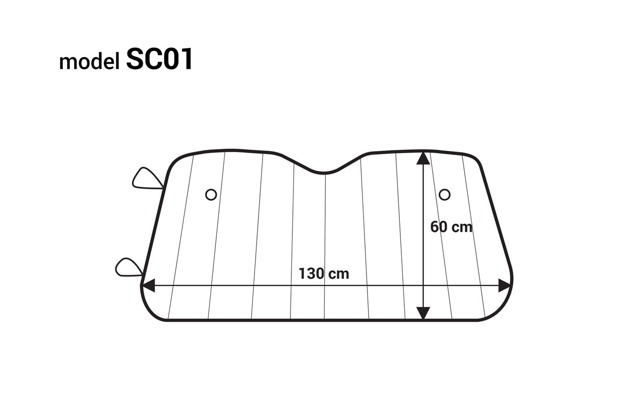 Osłona na szybę 130x60cm przeciwsłoneczna przeciwszronowa AMIO-01531