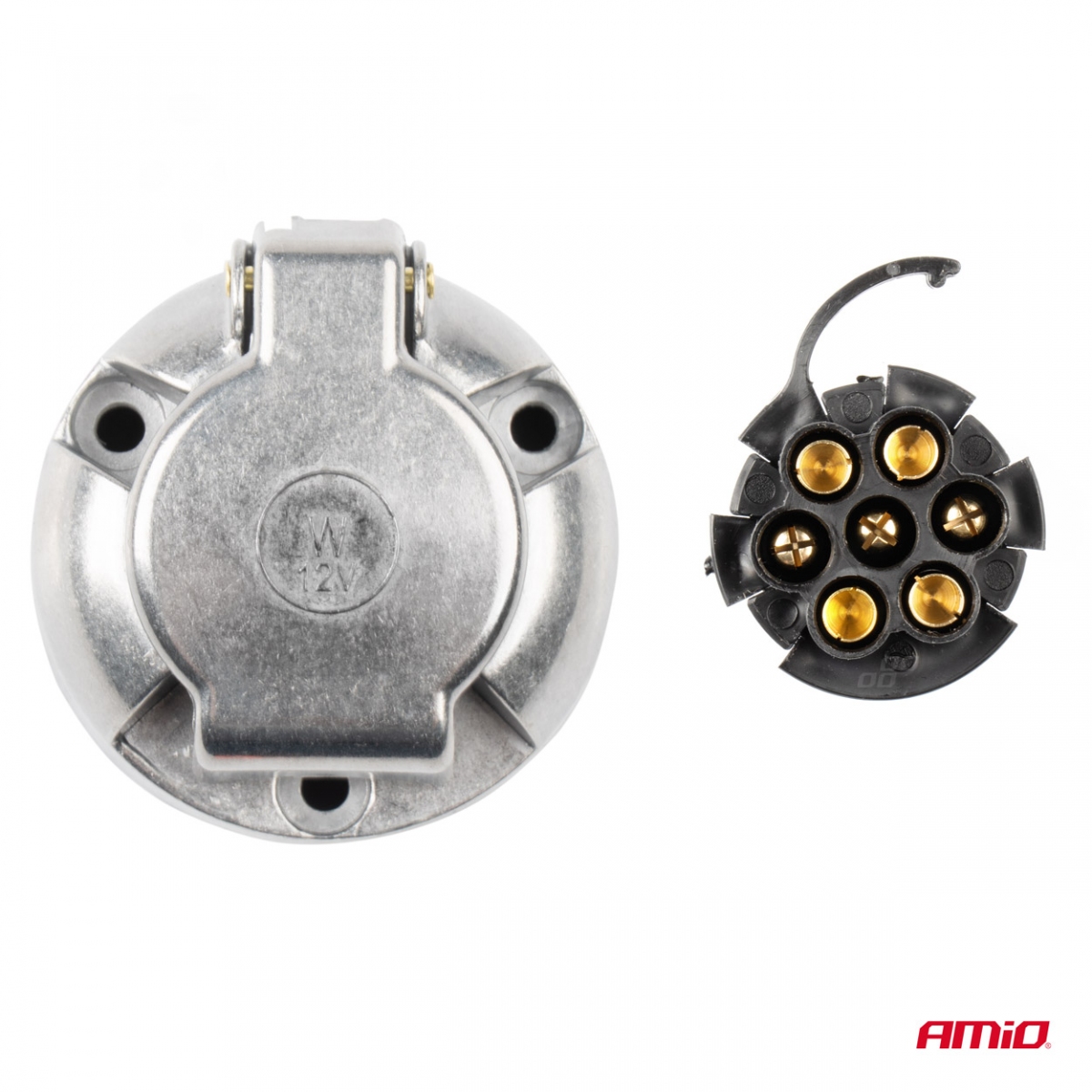 Presa per gancio di traino in alluminio 7 PIN AMIO-03217