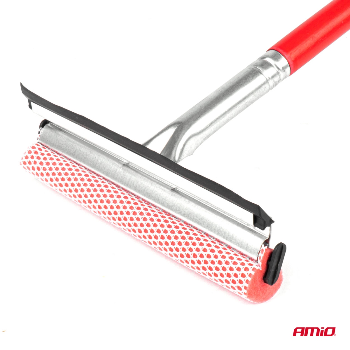 Lavavetri per finestre e specchi + tergivetro ad acqua su asta di legno 60 cm AMIO-03857