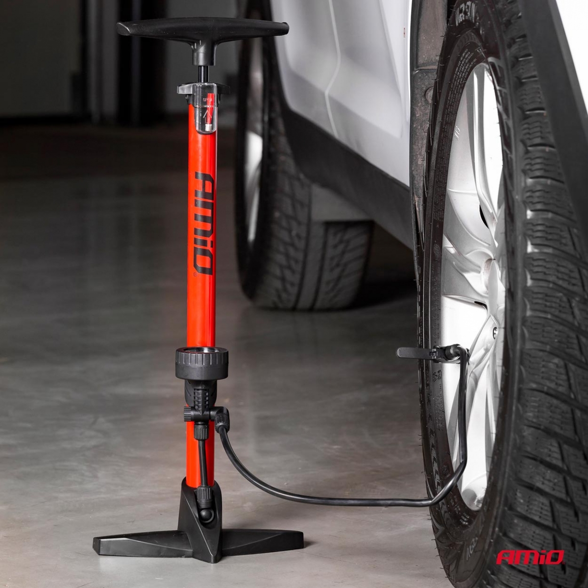 Metallist käsipump manomeetriga PU02 AMIO-02146