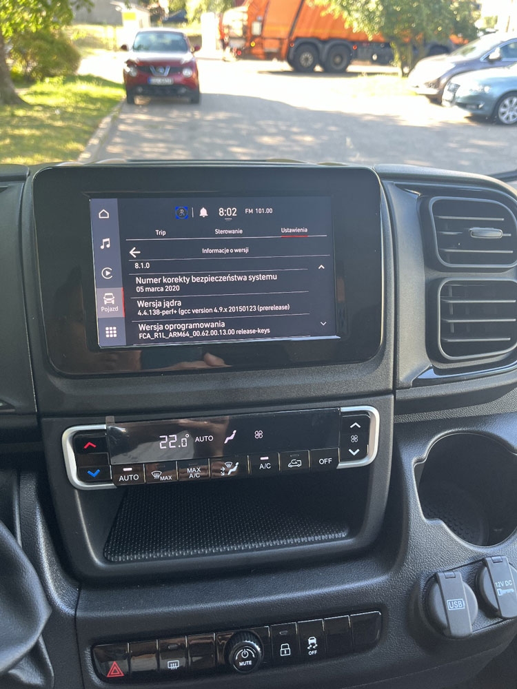 Adapter kamery cofania Fiat Ducato 3 (seria 8) 7 cali, od roku 2021 ->