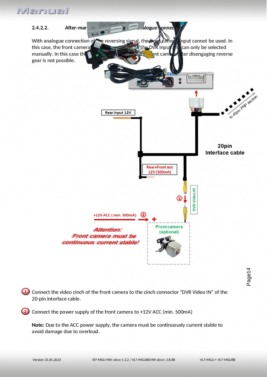 Adapteri BMW MGU:lle, HSD+2 peruutuskameralle