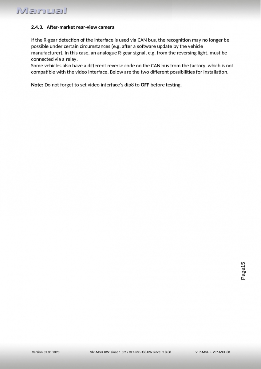 Adapteri BMW MGU:lle, HSD+2 peruutuskameralle