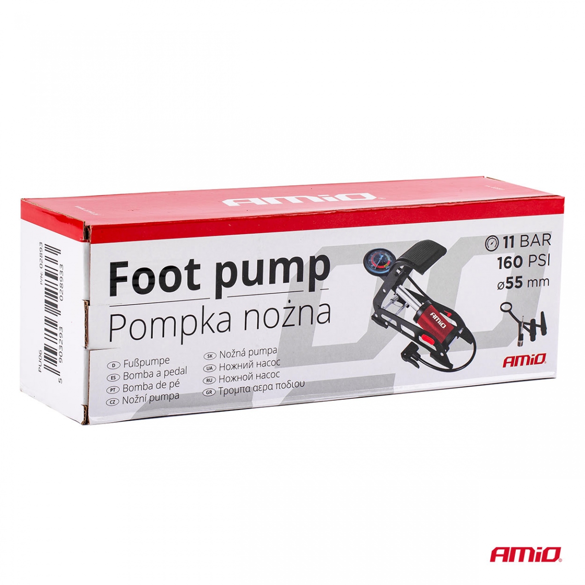 Pompka nożna jednotłokowa O55mm PU06 AMIO-02893