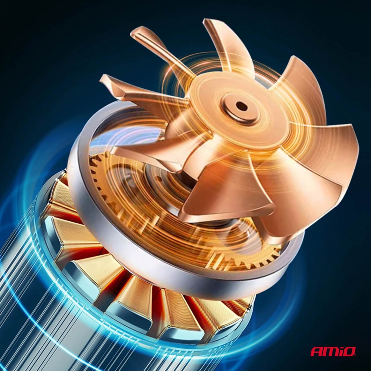 Trådløs bilkompressor elektrisk cykelpumpe powerbank 40W ACOMP-20 AMIO-03690